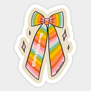 Pisces Bow Sticker